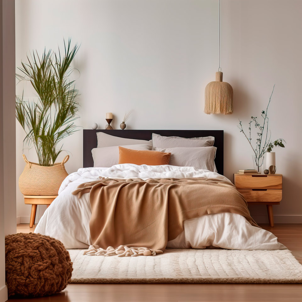 Dormitorio principal y baños en obra nueva en granada